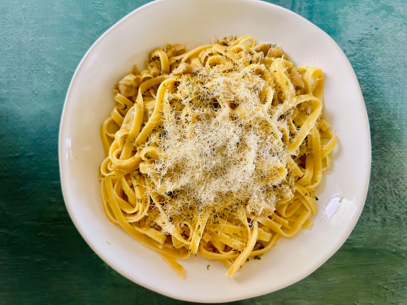 Caramelized Leek Gruyère Fettucine